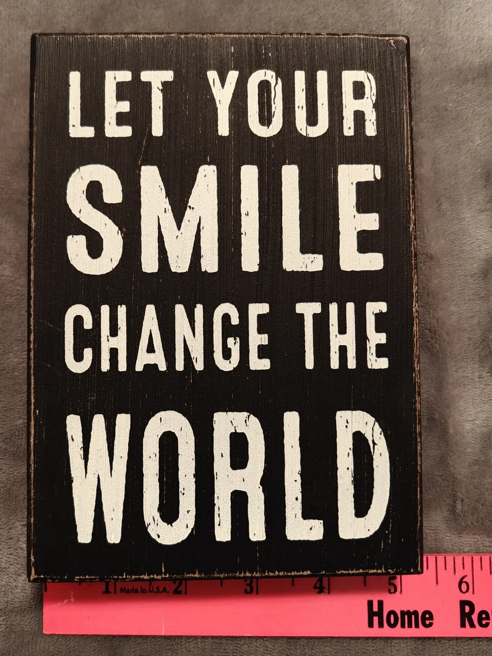Quill to Paper, Black & White 'Let Your Smile Change The World' Wood Wall Sign